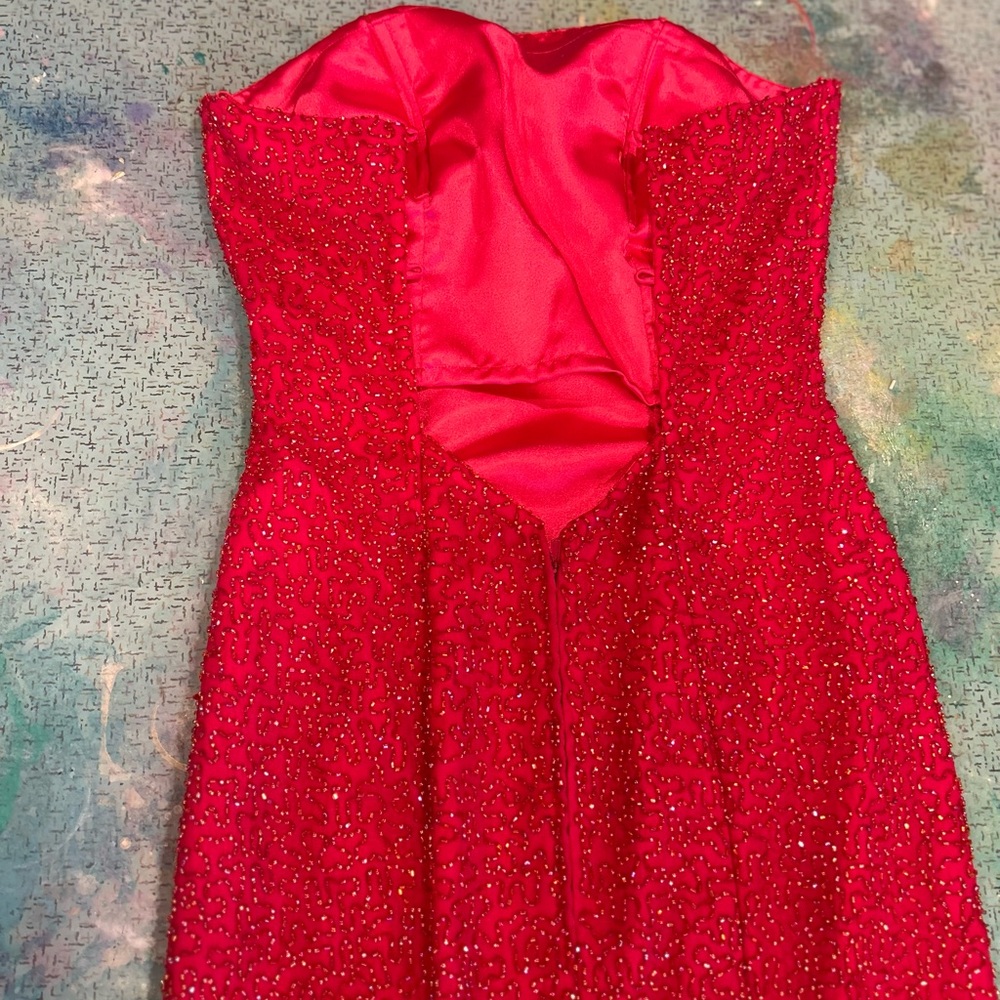 Y2K Raspberry Beaded Gown - Picture 11 of 16